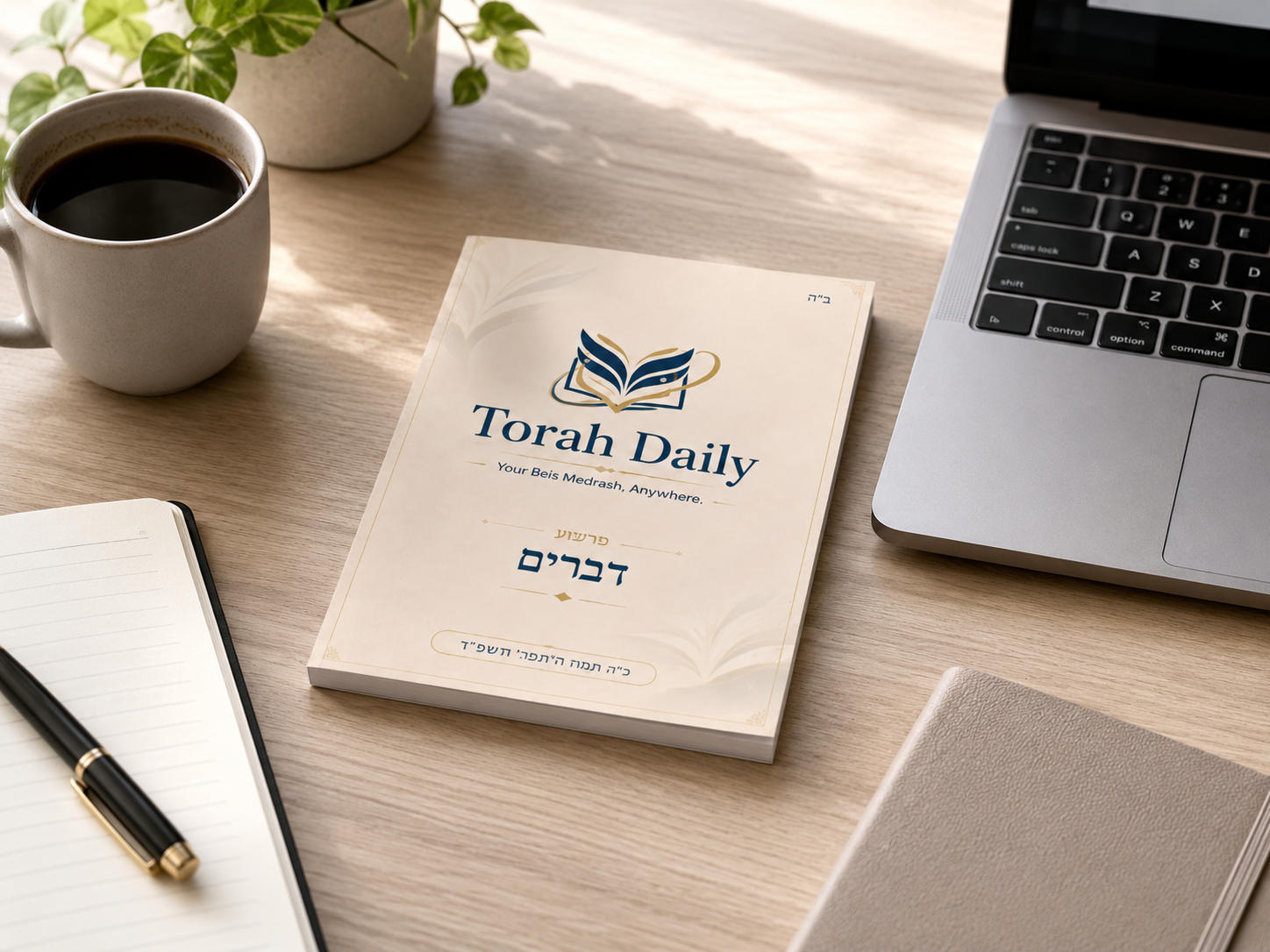 Torah Daily booklet on a desk